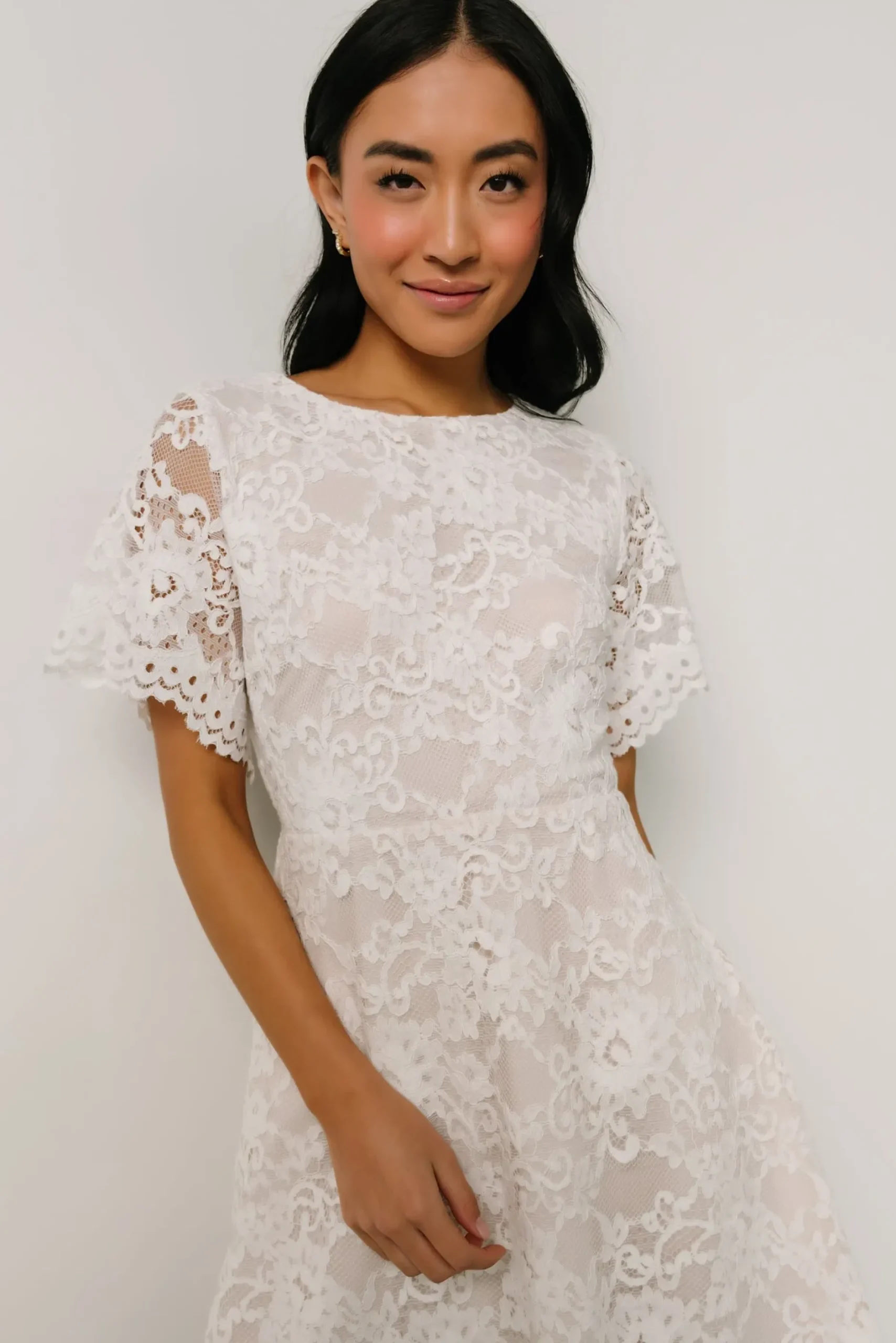 Baltic Born short dresses|Aasha Lace Short Dress | Off White