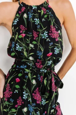 Baltic Born JUMPSUITS + ROMPERS|Alameda Halter Jumpsuit | Black Floral