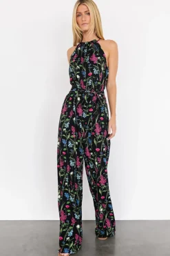 Baltic Born JUMPSUITS + ROMPERS|Alameda Halter Jumpsuit | Black Floral