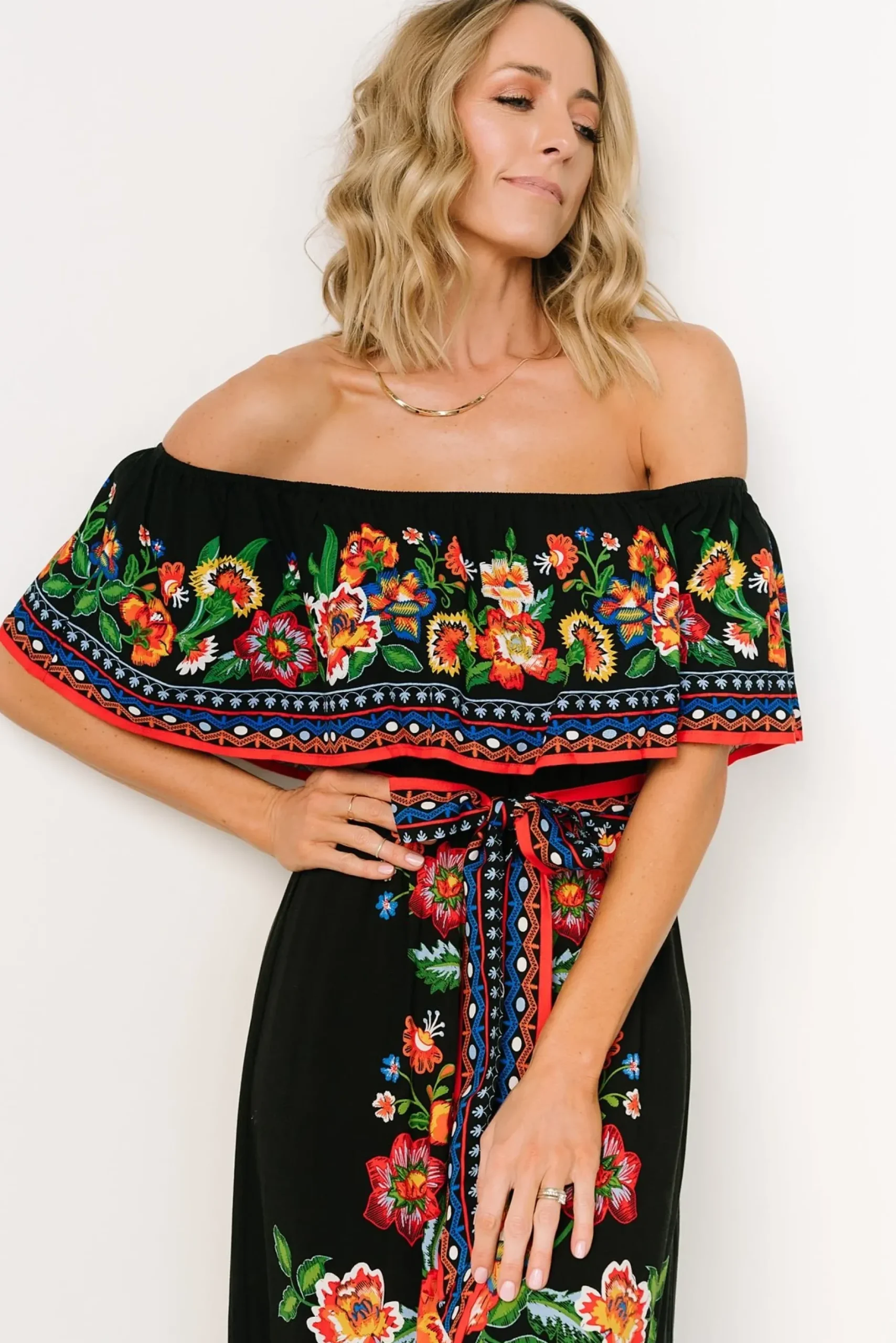 Baltic Born DRESSES|maxi dresses|Alejandra Maxi Dress | Black Multi Floral