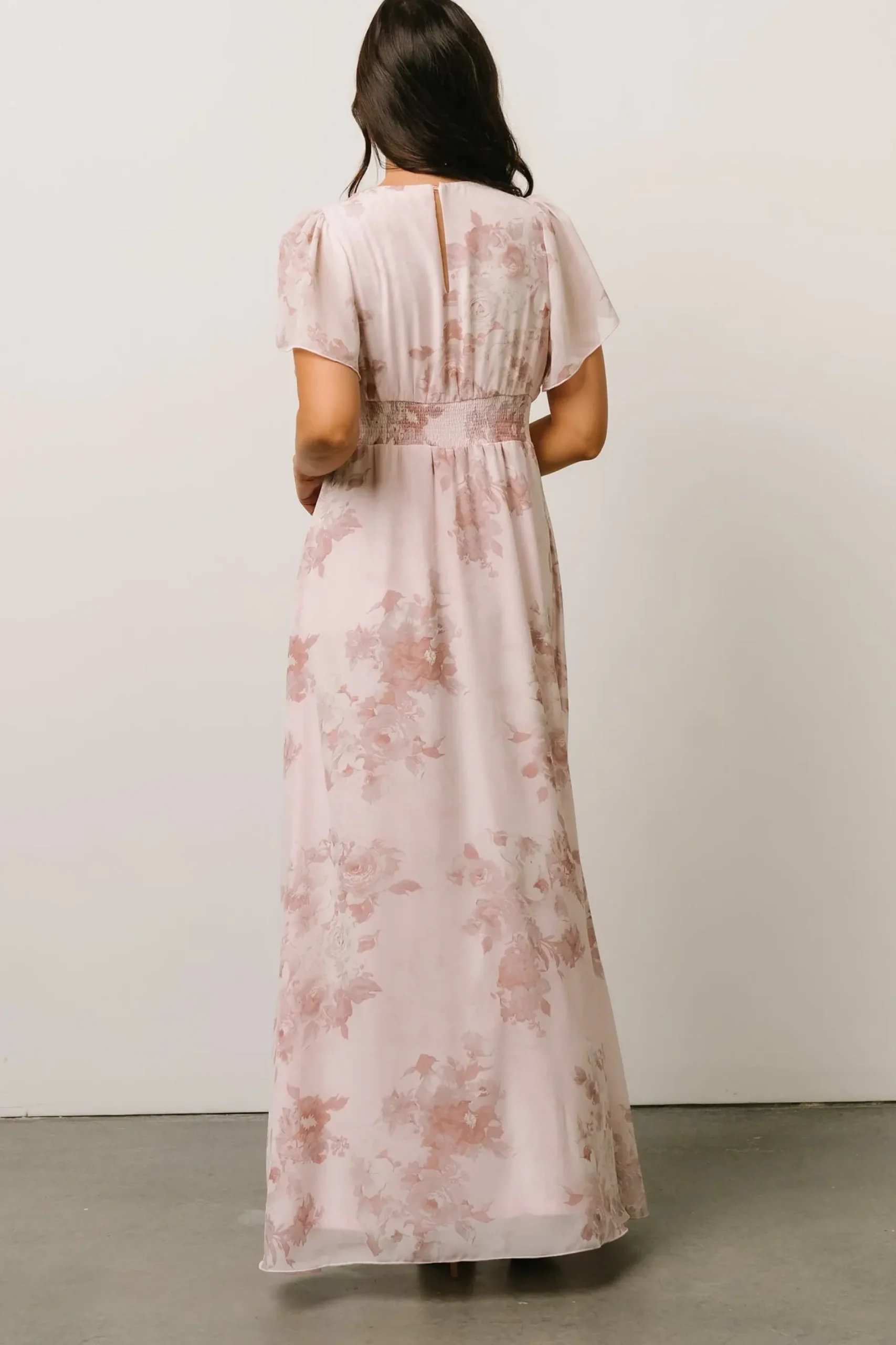 Baltic Born SALE|Alexandria Smocked Maxi Dress | Blush Floral