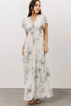 Baltic Born SALE|Alexandria Smocked Maxi Dress | Dusty Sage Floral