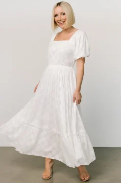 Baltic Born SALE|Alta Jacquard Maxi Dress | Off White