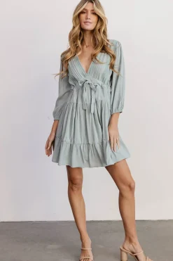 Baltic Born cover up|Amelia Boho Mini Dress | Blue