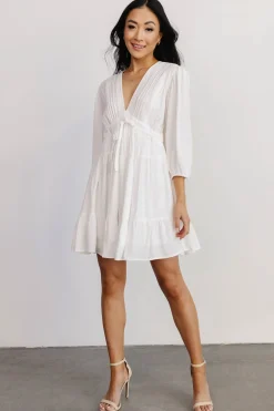 Baltic Born short dresses|Amelia Boho Mini Dress | Off White