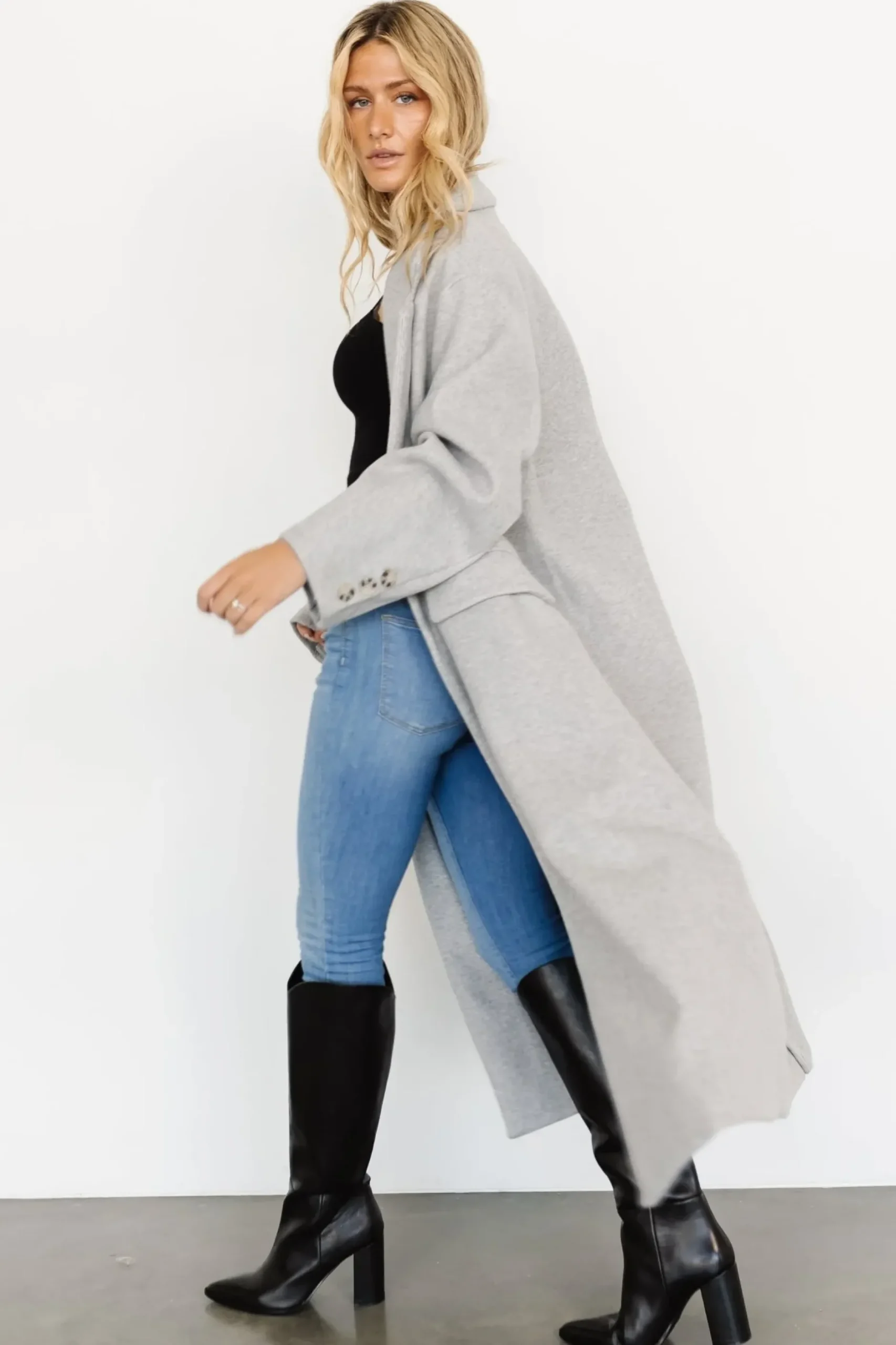 Baltic Born outerwear|WINTER ESSENTIALS|Anderson Double Breasted Coat | Gray