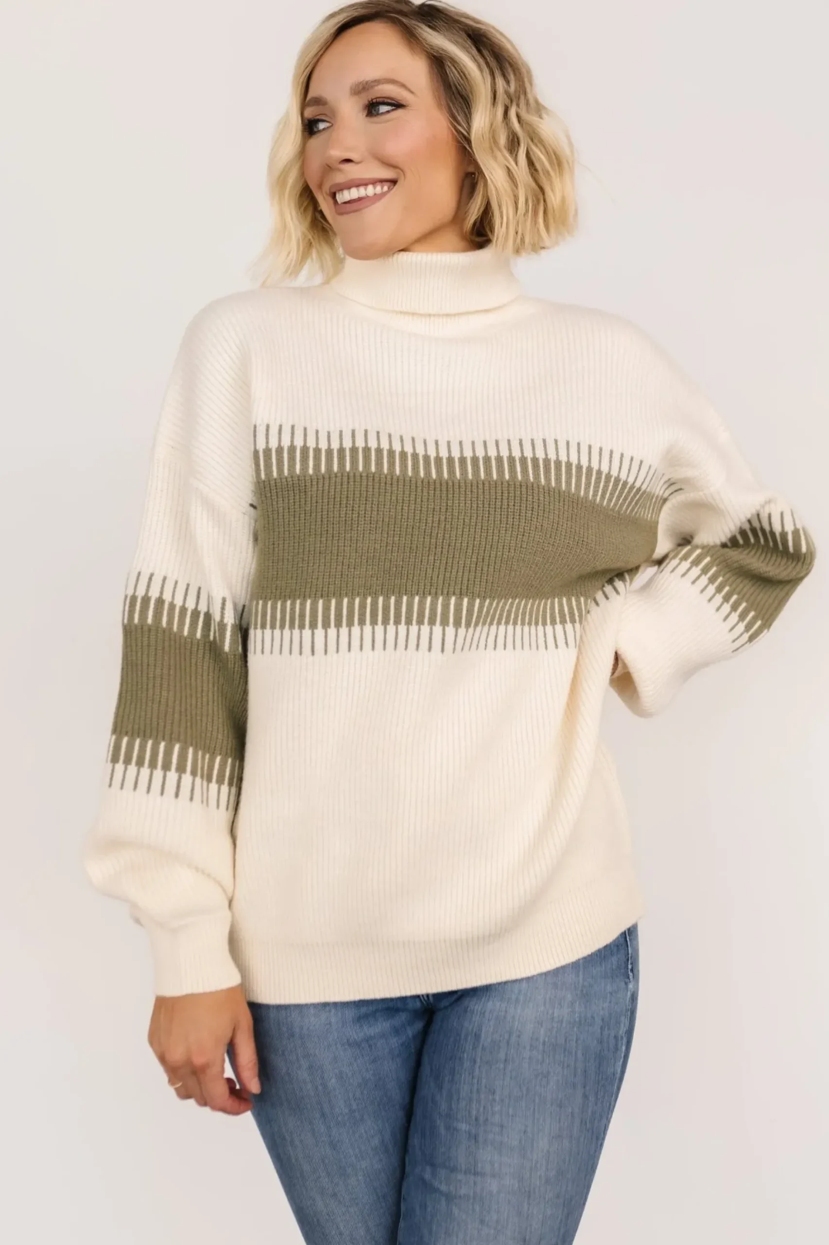 Baltic Born TOPS|sweaters|Antonov Turtle Neck Sweater | Sage + Cream