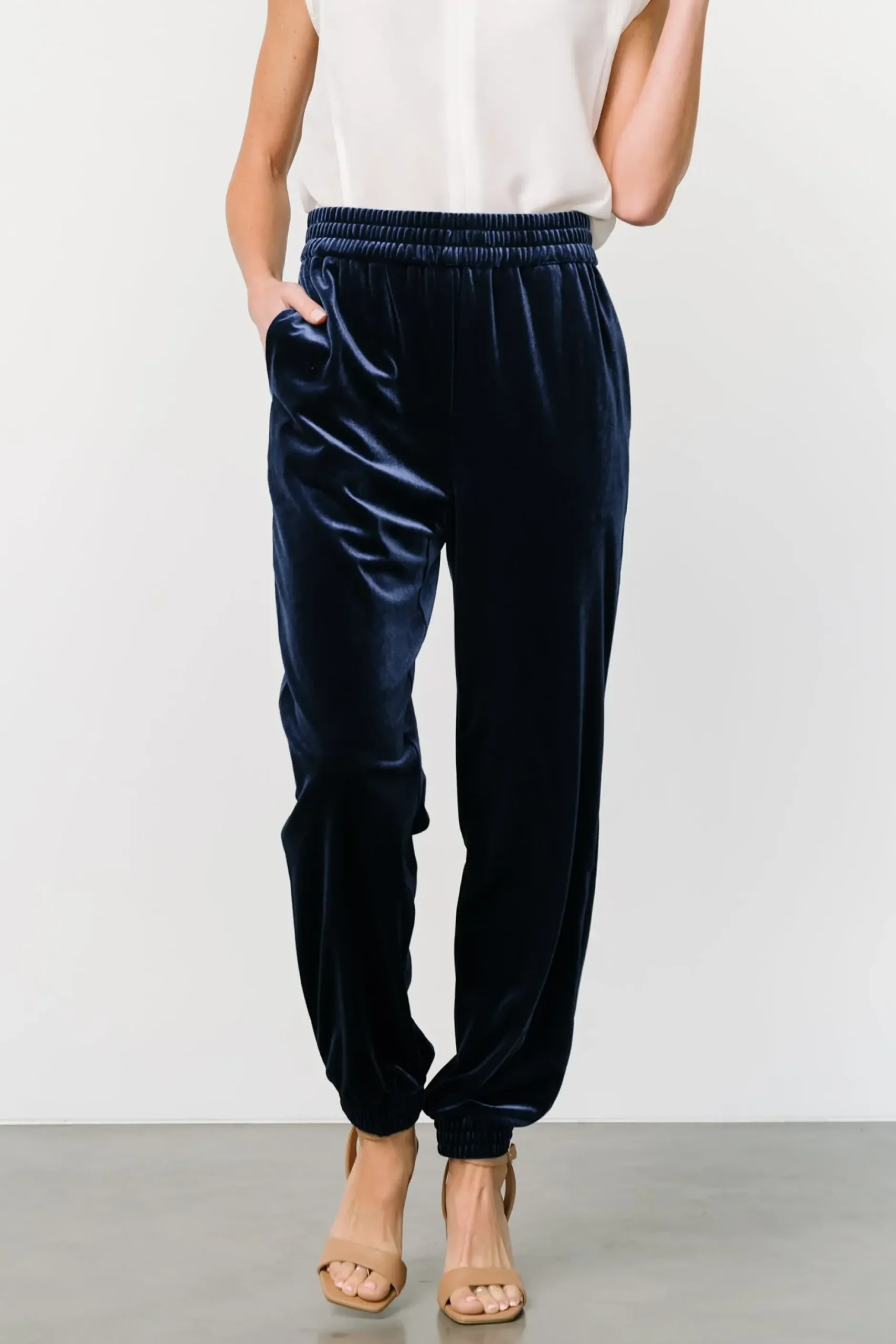 Baltic Born pants|Archie Velvet Jogger Pants | Peacock