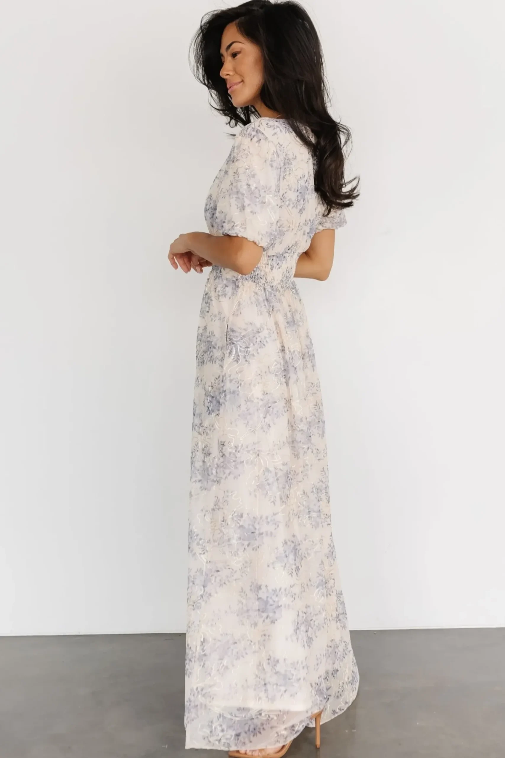 Baltic Born COMING SOON|Ardley Maxi Dress | Cream + Blue