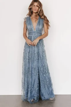 Baltic Born embellished + sequined|Arlene Shimmer Gown | Ivory