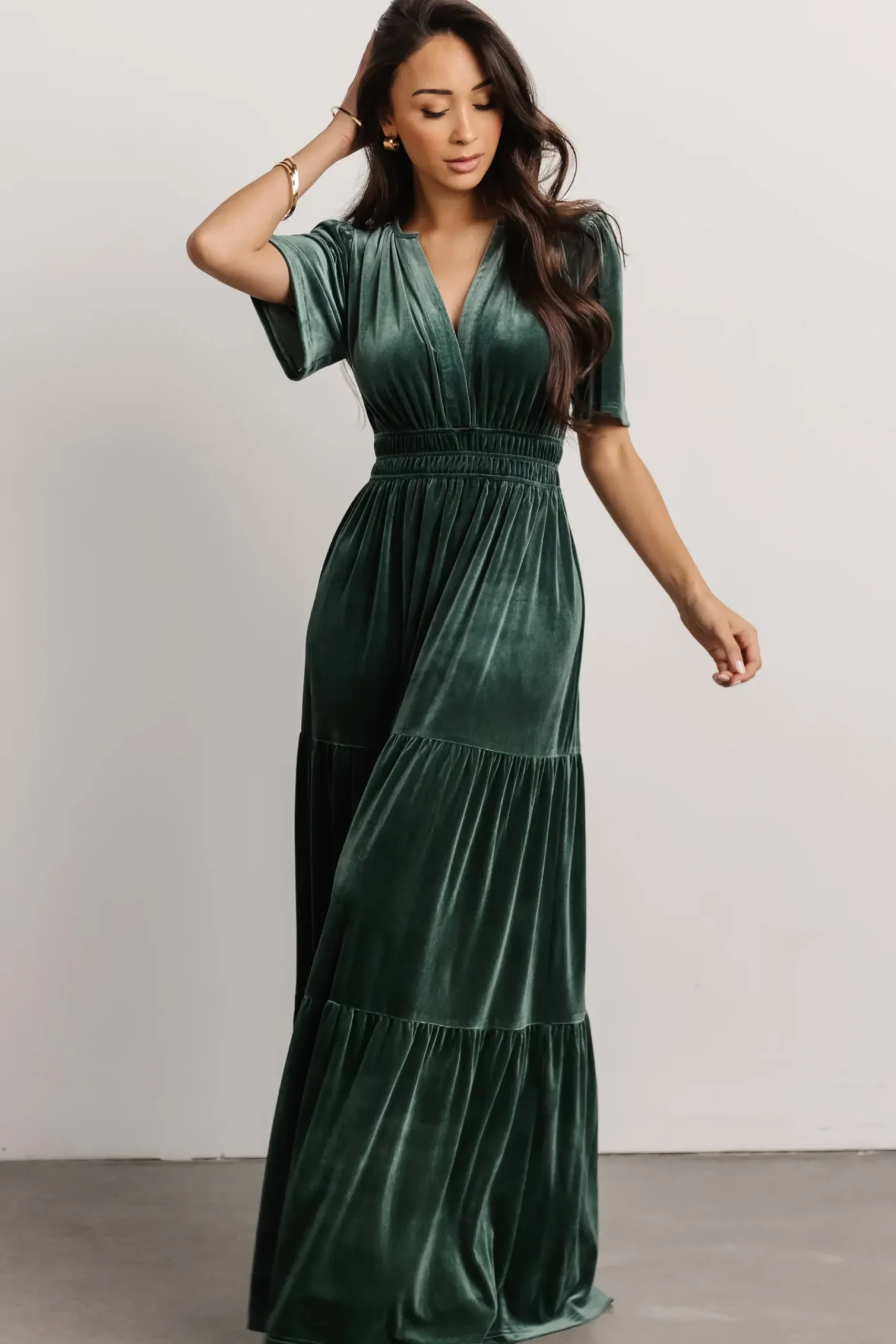 Baltic Born maxi dresses|EXTENDED SIZING|Artemis Velvet Maxi Dress | Deep Lagoon