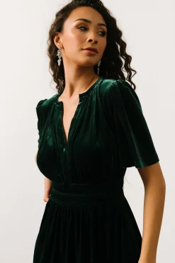 Baltic Born maxi dresses|EXTENDED SIZING|Artemis Velvet Maxi Dress | Emerald