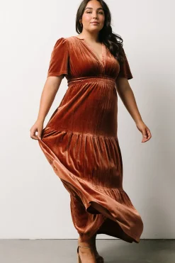 Baltic Born maxi dresses|EXTENDED SIZING|Artemis Velvet Maxi Dress | Dark Spice