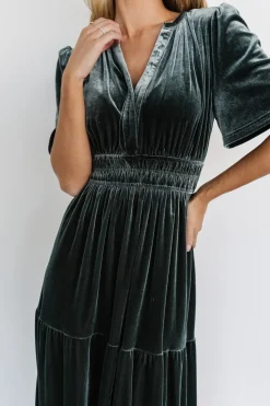 Baltic Born maxi dresses|EXTENDED SIZING|Artemis Velvet Maxi Dress | Eucalyptus