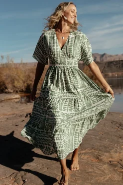 Baltic Born COMING SOON|Austin Kimono Dress | Green Print