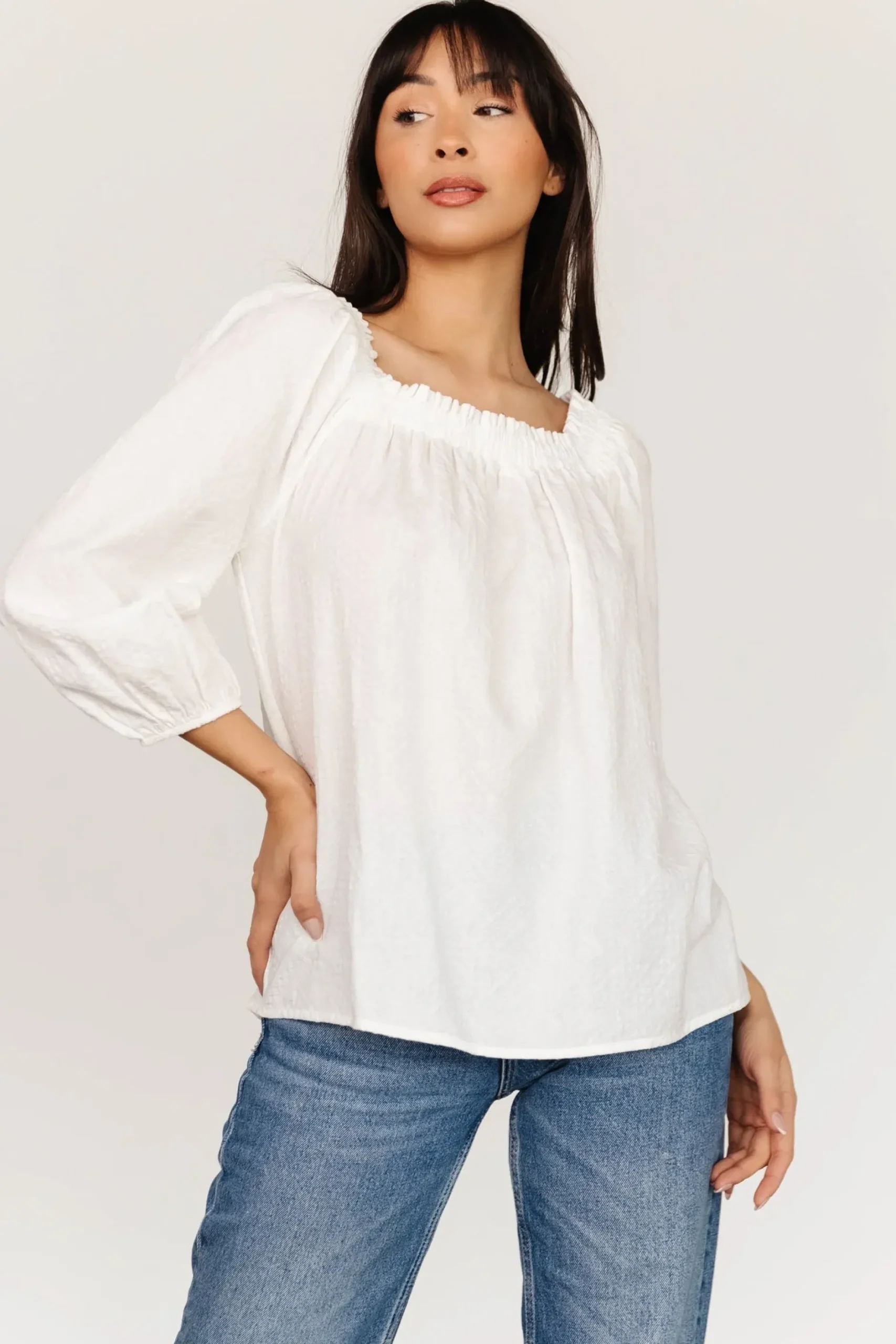 Baltic Born SALE|Aya Woven Top | Off White