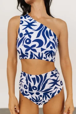 Baltic Born bikini|Bali One Shoulder Bikini Top | White + Navy