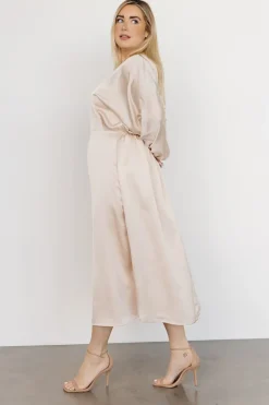 Baltic Born BEST SELLERS|Balta Satin Midi Dress | Champagne