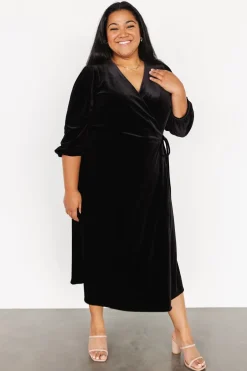 Baltic Born WEDDING SUITE|wedding guest|Beckinsale Velvet Wrap Dress | Black