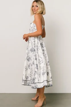 Baltic Born midi dresses|short dresses|Bellagio Midi Dress | Slate Floral