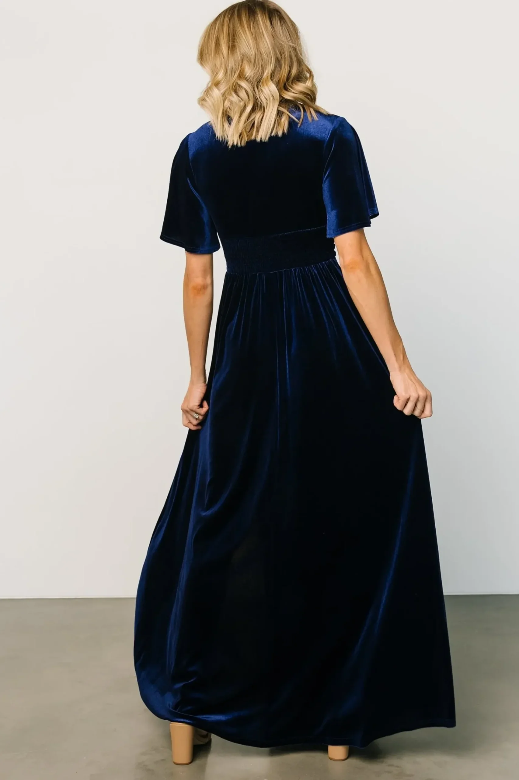 Baltic Born maxi dresses|WEDDING SUITE|Berenice Velvet Maxi Dress | Navy