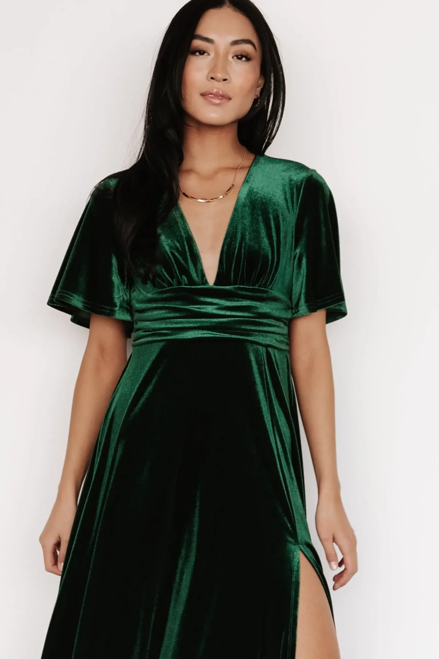 Baltic Born maxi dresses|WEDDING SUITE|Berenice Velvet Maxi Dress | Emerald