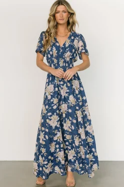 Baltic Born DRESSES|maxi dresses|Birdie Maxi Dress | Blue + Blush Floral