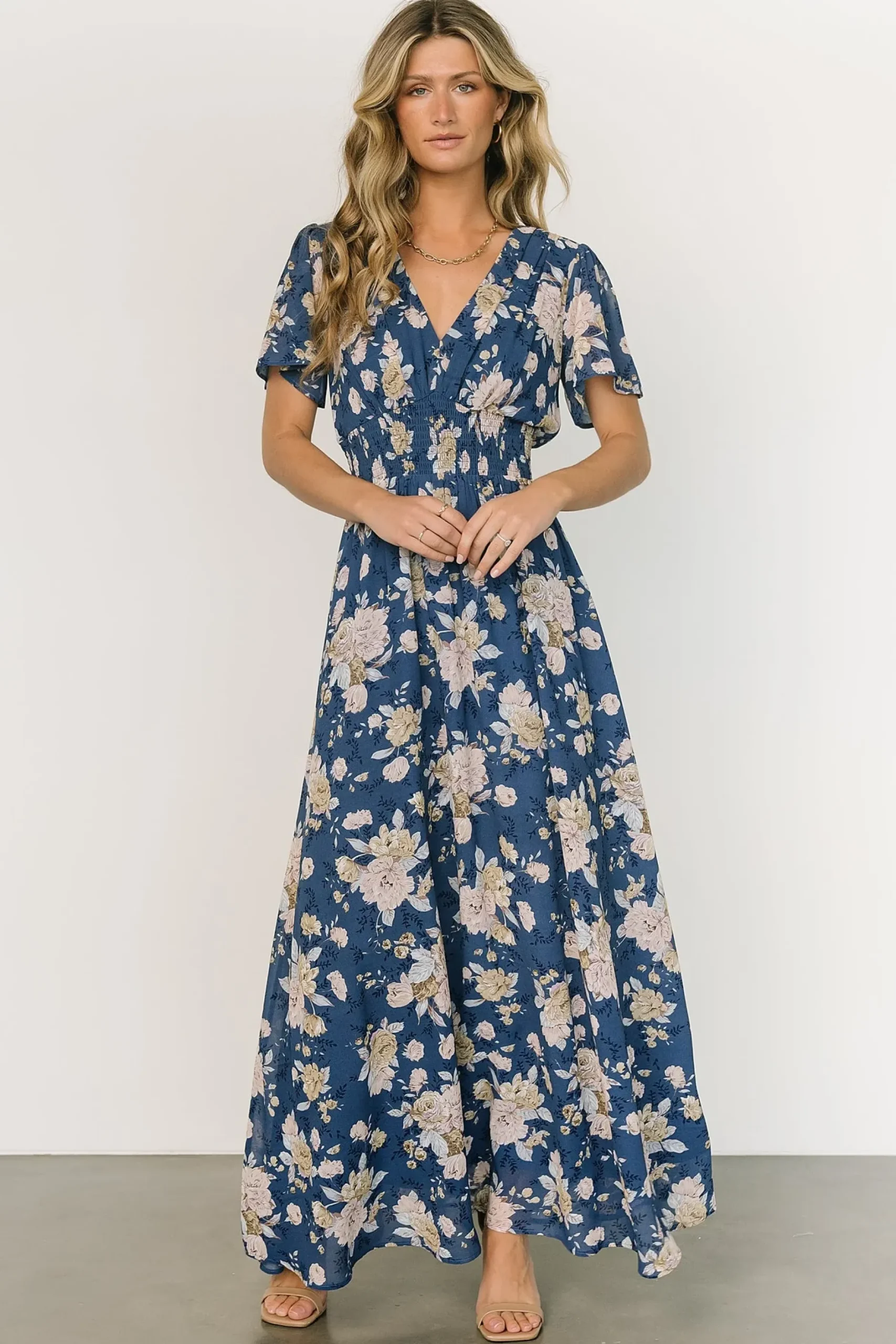 Baltic Born DRESSES|maxi dresses|Birdie Maxi Dress | Blue + Blush Floral