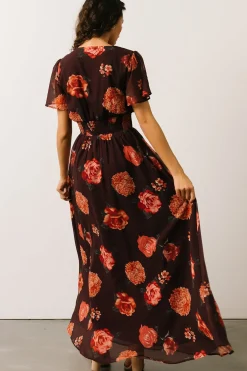 Baltic Born DRESSES|maxi dresses|Birdie Maxi Dress | Eggplant Floral