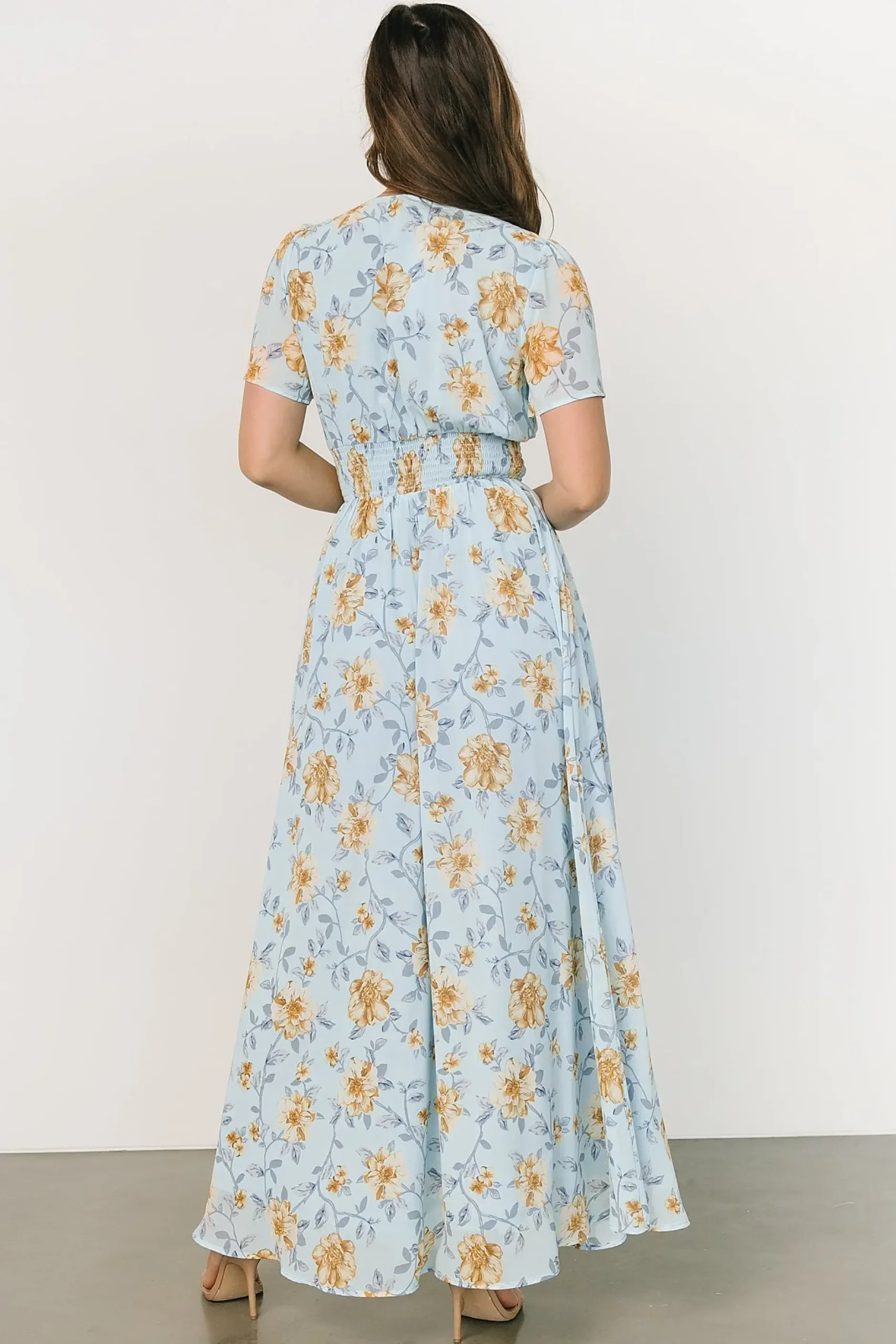 Baltic Born DRESSES|maxi dresses|Birdie Maxi Dress | Light Blue Floral