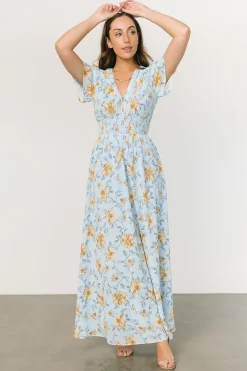 Baltic Born DRESSES|maxi dresses|Birdie Maxi Dress | Light Blue Floral
