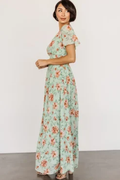 Baltic Born DRESSES|maxi dresses|Birdie Maxi Dress | Sage Multi