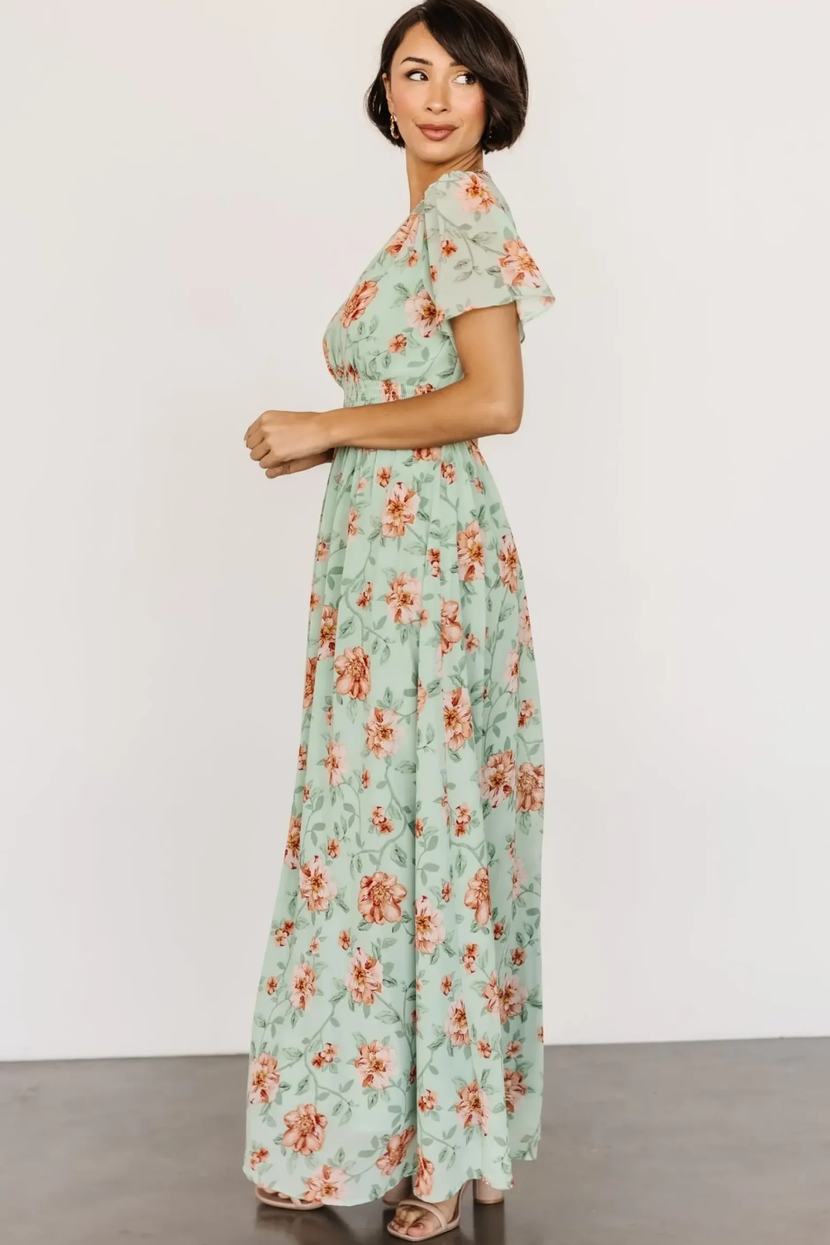 Baltic Born DRESSES|maxi dresses|Birdie Maxi Dress | Sage Multi