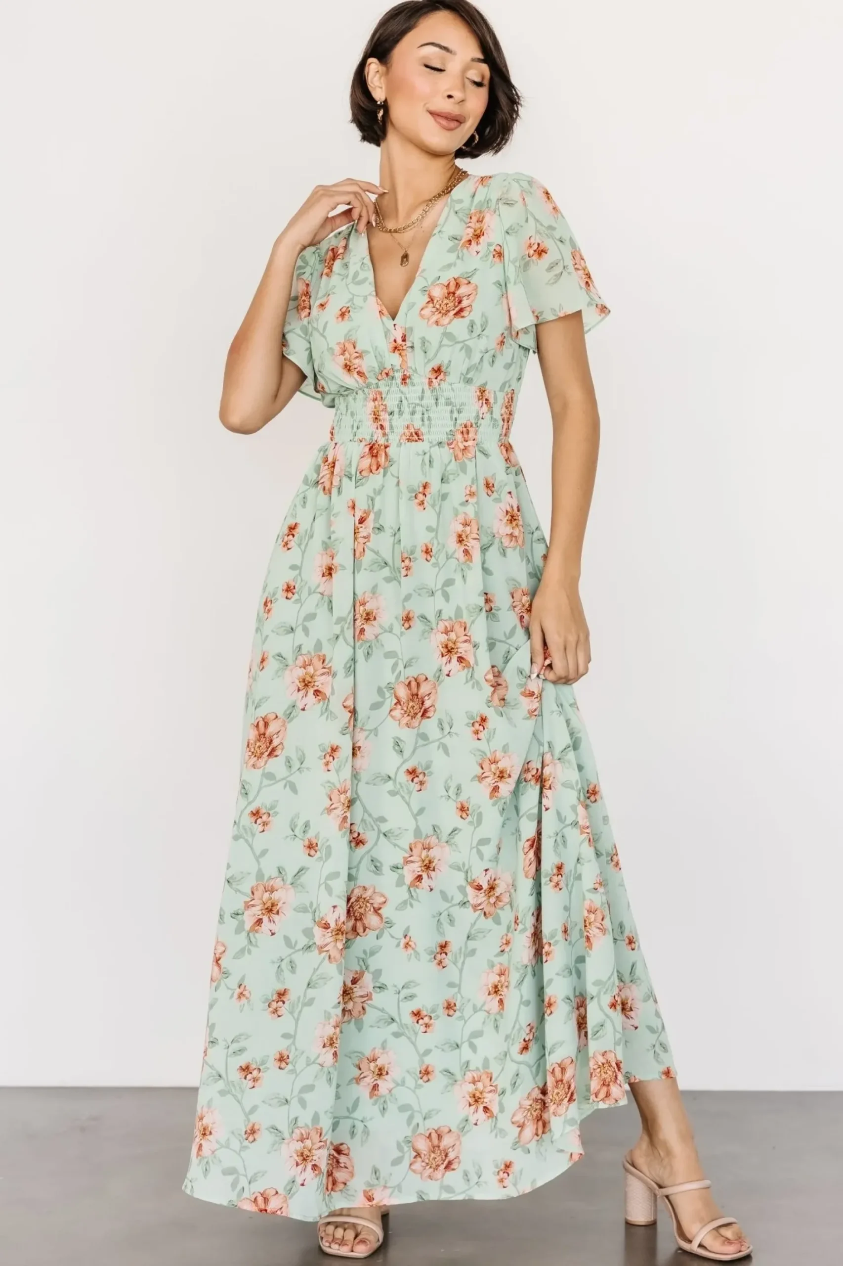 Baltic Born DRESSES|maxi dresses|Birdie Maxi Dress | Sage Multi