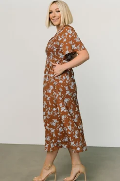 Baltic Born WINTER ESSENTIALS|Botega Midi Dress | Brown + Blue