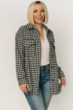 Baltic Born TOPS|outerwear|Bridger Houndstooth Jacket | Dark Navy + Ivory