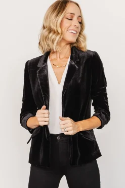 Baltic Born outerwear|Brinton Velvet Blazer | Black