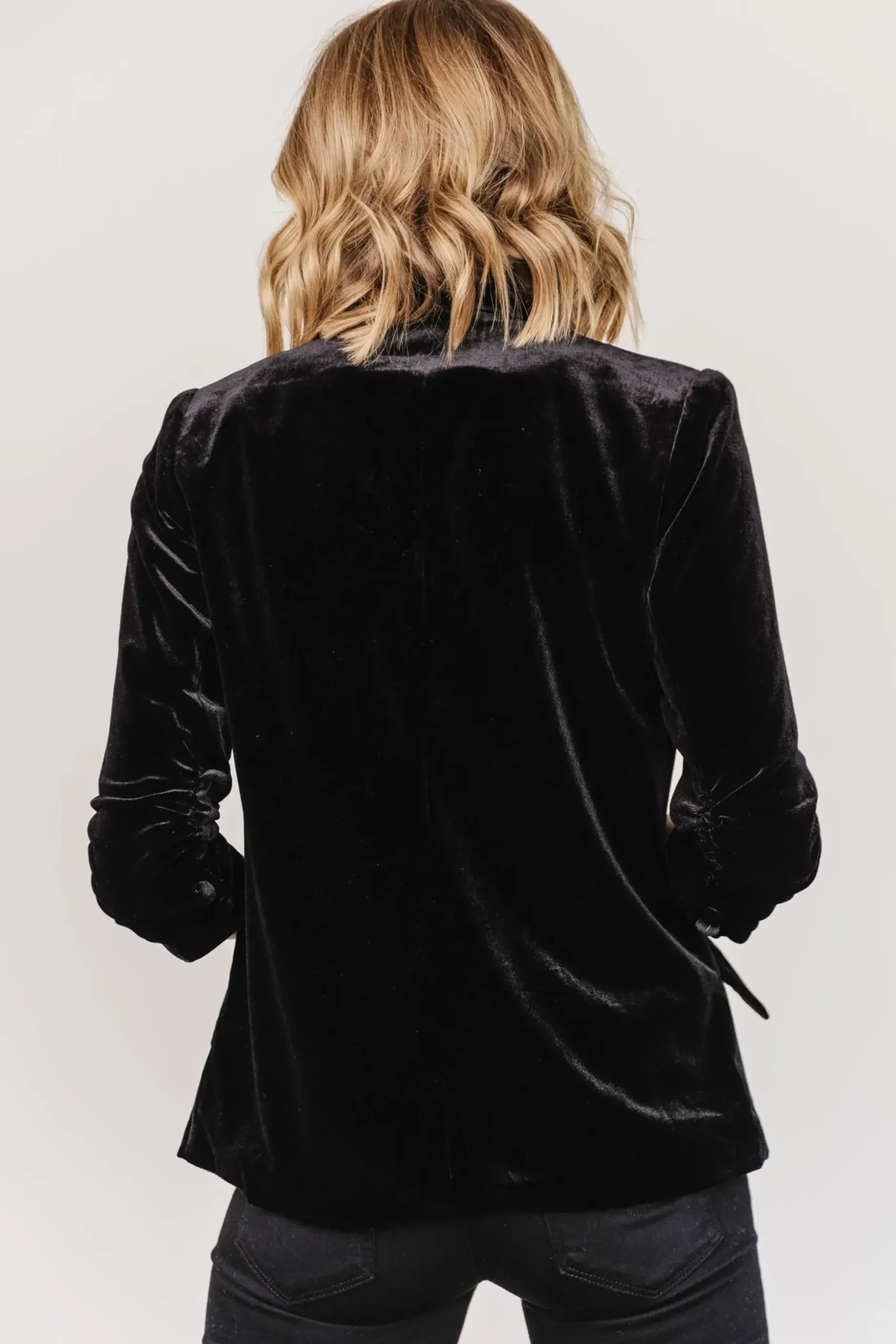 Baltic Born outerwear|Brinton Velvet Blazer | Black