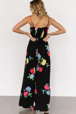 Baltic Born JUMPSUITS + ROMPERS|Brooklyn Wide Leg Jumpsuit | Black Floral