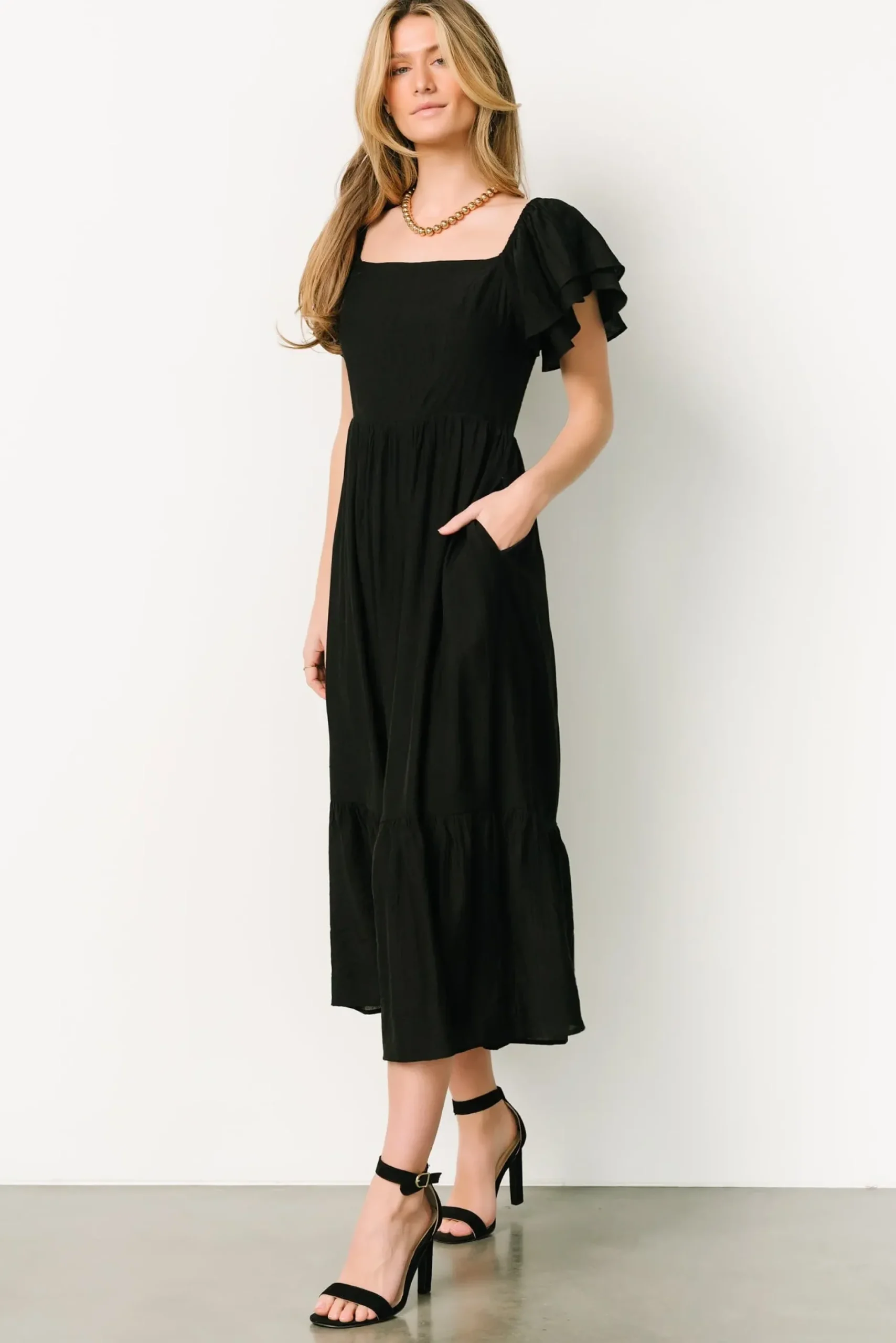 Baltic Born COMING SOON|Buttercup Midi Dress | Black