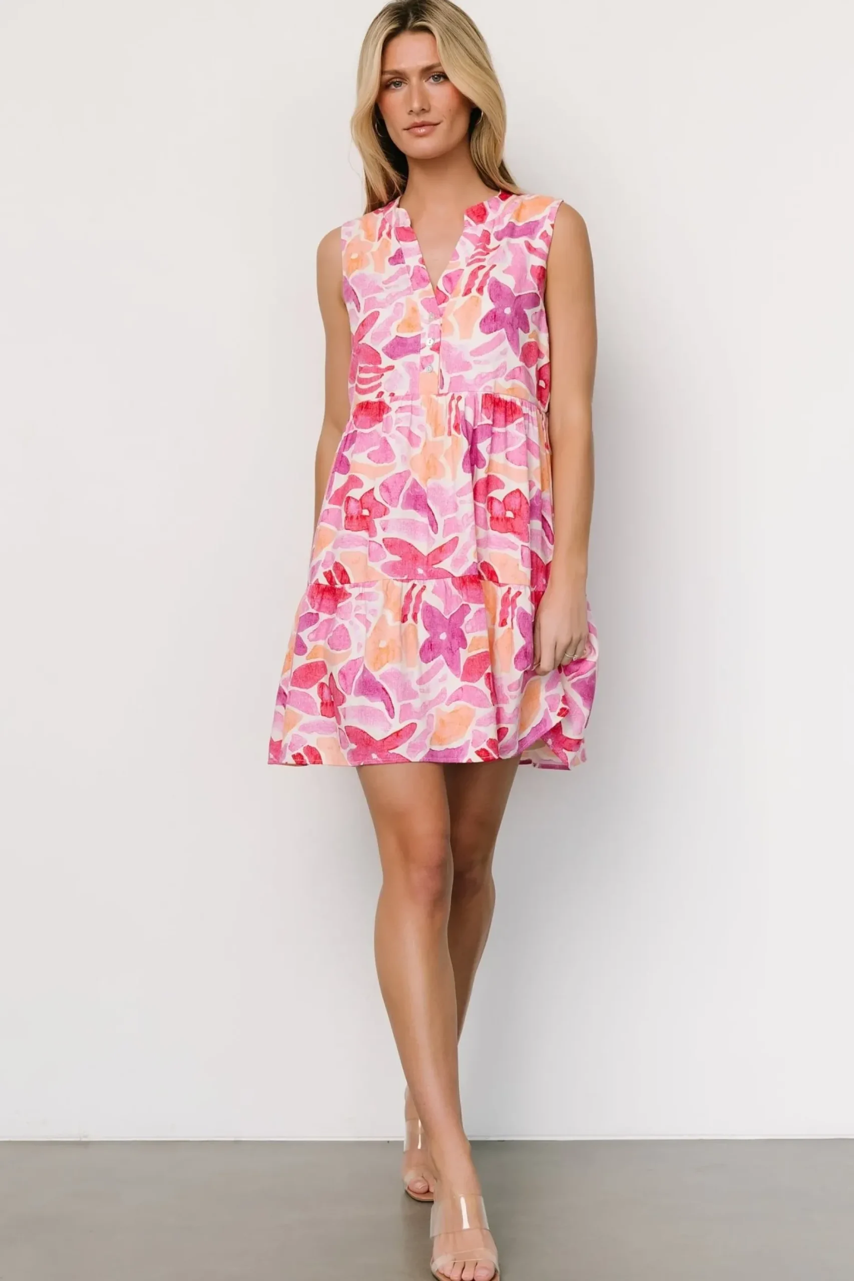 Baltic Born short dresses|Cami Short Dress | Pink Multi