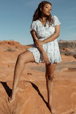 Baltic Born SALE|Candy Romper | Off White + Blue