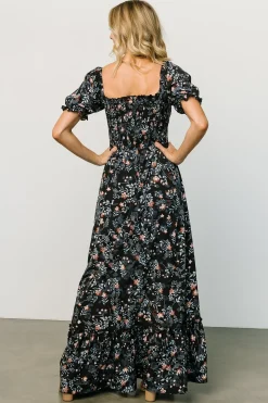 Baltic Born WINTER ESSENTIALS|Capri Smocked Maxi Dress | Midnight Floral