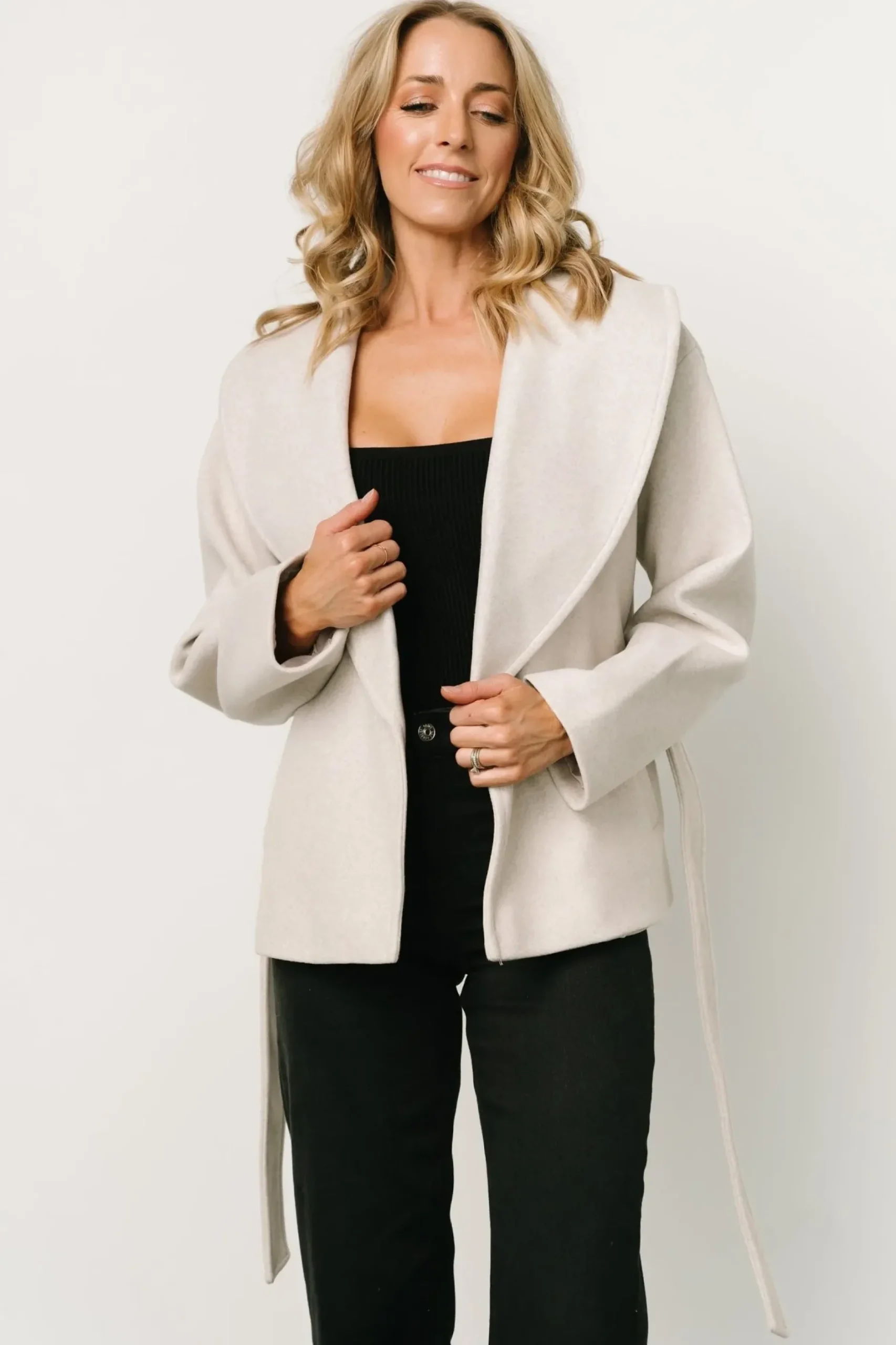 Baltic Born SALE|Cartwright Belted Jacket | Light Beige