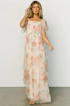 Baltic Born WEDDING SUITE|wedding guest|Cassandra Tulle Maxi Dress | Buttercream Floral