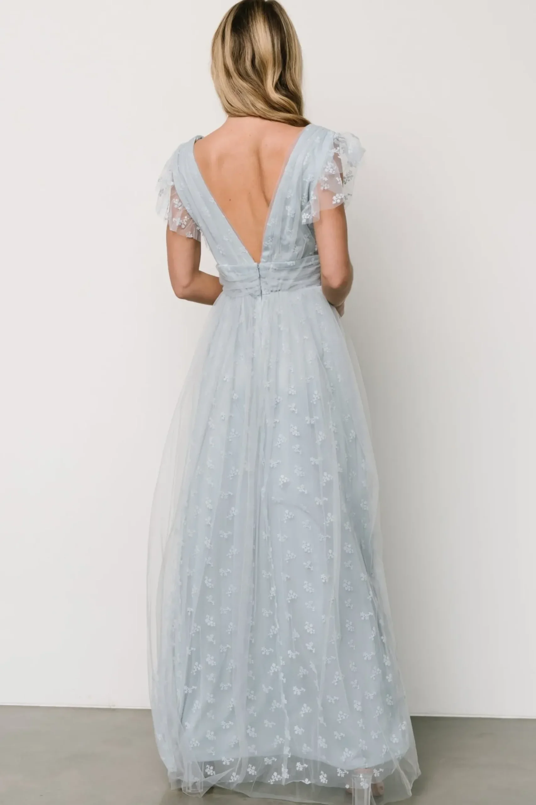 Baltic Born tulle styles|Caterina Tulle Maxi Dress | Light Blue