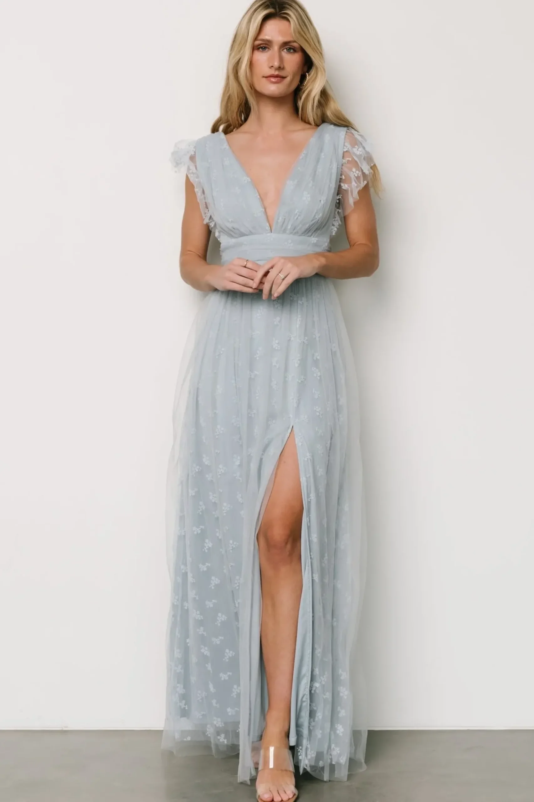 Baltic Born tulle styles|Caterina Tulle Maxi Dress | Light Blue