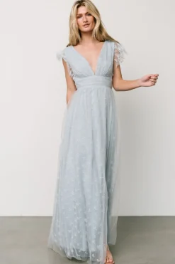 Baltic Born tulle styles|Caterina Tulle Maxi Dress | Light Blue