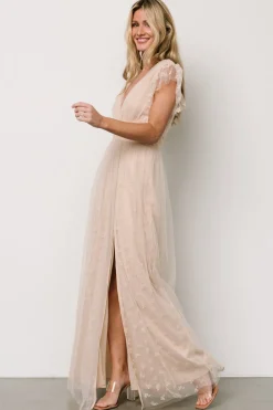 Baltic Born tulle styles|Caterina Tulle Maxi Dress | Nude Blush