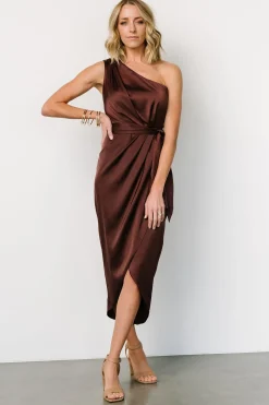 Baltic Born BEST SELLERS|Celia One Shoulder Midi Dress | Clove